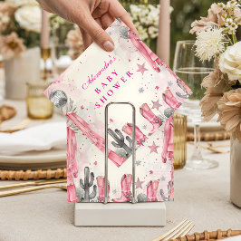 Pink Disco Cowgirl Baby Shower スタンダードカクテルナプキン