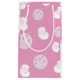 Pink Disco Santa Claus  スモールペーパーバッグ