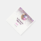 Pink Disco Trendy In My Double Digits Era Birthday スタンダードカクテルナプキン (角)