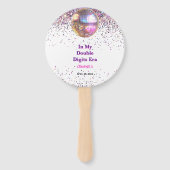 Pink Disco Trendy In My Double Digits Era Birthday ハンドファン (正面)