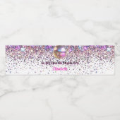 Pink Disco Trendy In My Double Digits Era Birthday ペットボトルラベル (シングルラベル)