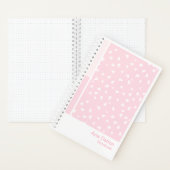 Pink Ditsy Floral Vertical Palette Notebook ノートブック (内側)