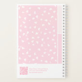 Pink Ditsy Floral Vertical Palette Notebook ノートブック (裏面)