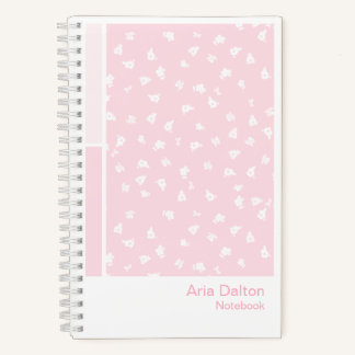 Pink Ditsy Floral Vertical Palette Notebook ノートブック