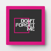 Pink Do not 忘れ Meグラフィックタイポグラフィ フォトプラーク (正面)