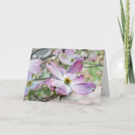 Pink Dogwood Blossoms Christian Note Card  カード