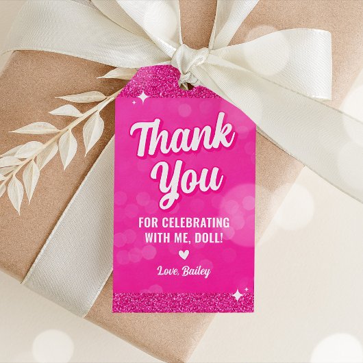 Pink Doll Fashion Thank You Gift Tag ギフトタグ