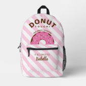 Pink Donut Backpack プリントバックパック (正面)