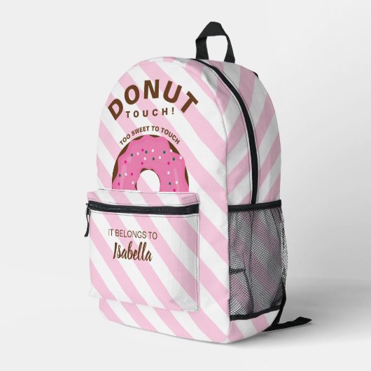 Pink Donut Backpack プリントバックパック (裏面右端)