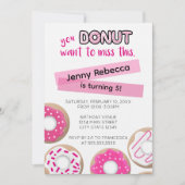 Pink Donut Birthday Invitation 招待状 (正面)