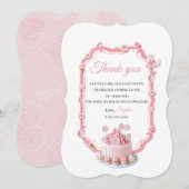 Pink Donut Candy Theme サンキューカード (正面/裏面)