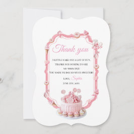 Pink Donut Candy Theme サンキューカード