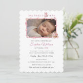 Pink Donut & Candy Theme Birthday Invite 招待状 (スタンド正面)