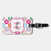 Pink Donut Luggage Tag ラゲッジタグ (正面横)