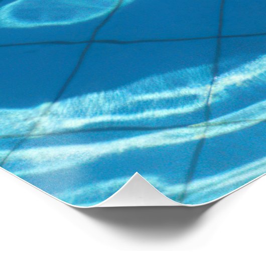 Pink Donut Pool Float in Crystal Blue Water ポスター (コーナー)