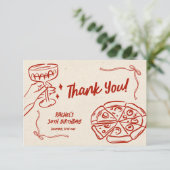 Pink Doodle Baby is Brewing Thank You Card サンキューカード (スタンド正面)