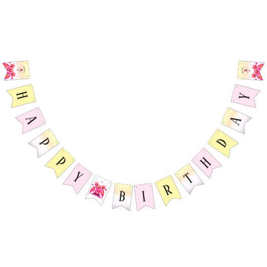 Pink dragon バンティングフラッグ (全)