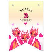 Pink dragon バンティングフラッグ (第1の旗)