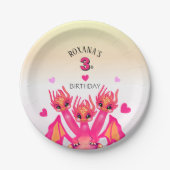 Pink dragon ペーパープレート (正面)