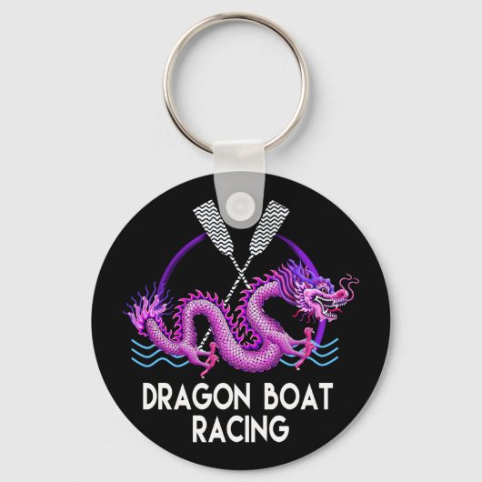 Pink Dragon Boat Racing Keychain キーホルダー (正面)