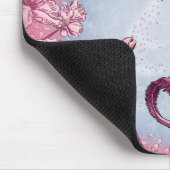 Pink Dragon of Spring Nature Fantasy Art マウスパッド (コーナー)