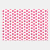 Pink dragon with hearts ラッピングペーパーシート (正面2)