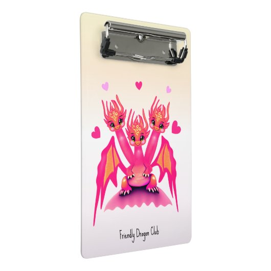 Pink dragons ミニクリップボード (アングル)