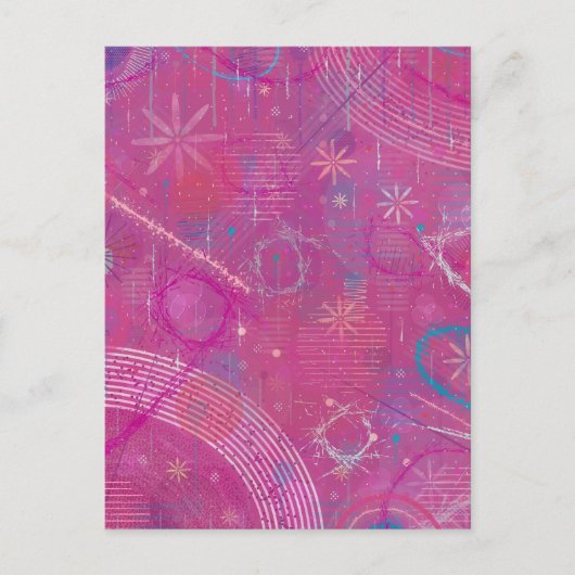 Pink Dreams Abstract ポストカード (正面)