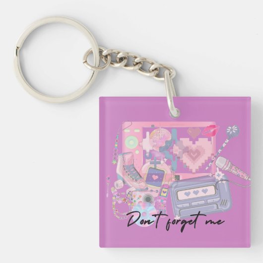 Pink Dreams – Don’t Forget Me Nostalgic Keychain キーホルダー (正面)