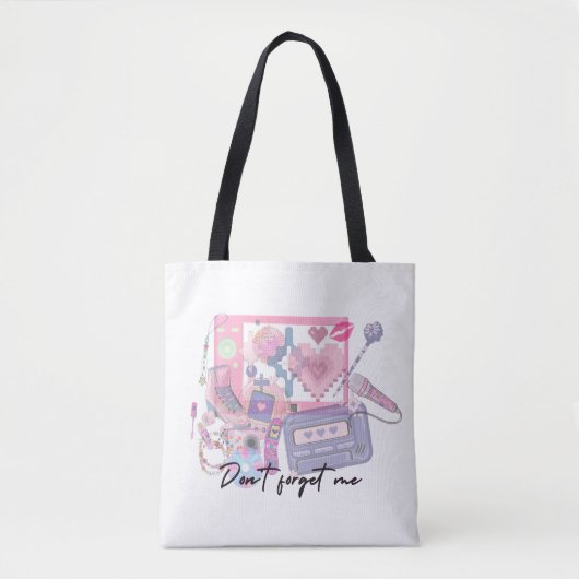 Pink Dreams Nostalgic Tote – A Memory You Can Hold トートバッグ (正面)