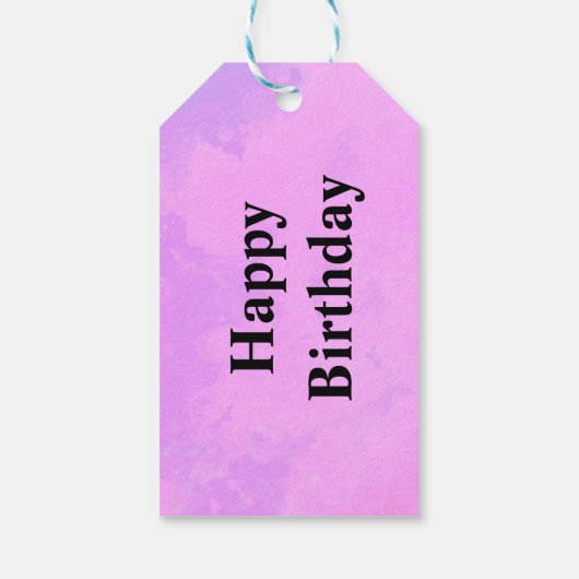 Pink Dreamy Cloud Effect  ギフトタグ (裏面)