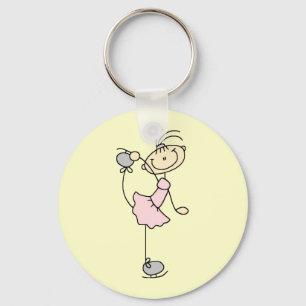 Pink Dress Figure Skater T-shirts and Gifts キーホルダー