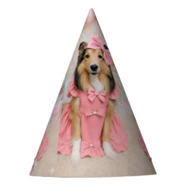 Pink Dress Sheltie パーティーハット
