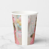 Pink dress sheltie 紙コップ (右)