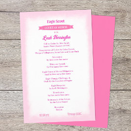 Pink Eagle Court of Honor Ceremony Program チラシ