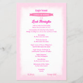 Pink Eagle Court of Honor Ceremony Program チラシ (正面)