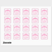 Pink Eagle Scout Achievement Party Favor Sticker スクエアシール (シート)