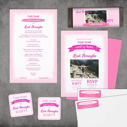 Pink Eagle Scout Court of Honor Ceremony Party