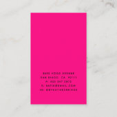 Pink Earring Display Cards Earring Packaging 名刺 (裏面)