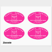 Pink Easter Business Oval Shape Sticker 楕円形シール (シート)