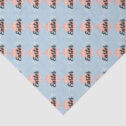 Pink Easter Egg on Light Blue 薄葉紙 (詳細)