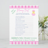 Pink Egg Little Chick Hatch Girl Baby Shower GAME シーズンカード (スタンド正面)