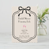 Pink elegant bridal shower invitation 招待状 (スタンド正面)