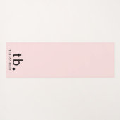 Pink Elegant Feminine Minimal Monogram Style ヨガマット (裏面(横))