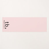 Pink Elegant Feminine Minimal Monogram Style ヨガマット (正面(横))