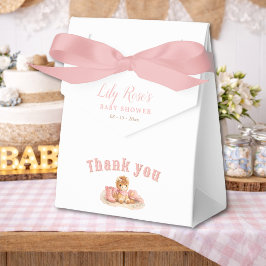 Pink Elegant Little Cowgirl Baby Girl Shower フェイバーボックス