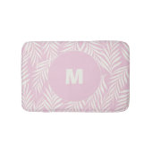 Pink Elegant Palm Leaves Personalized バスマット (正面)