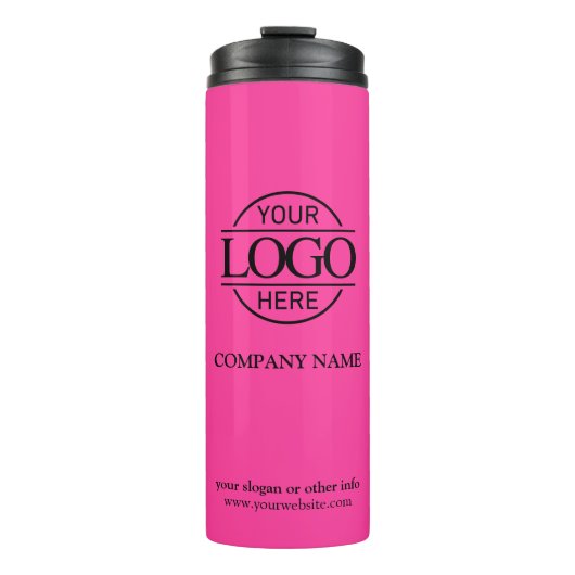 Pink Elegant Promotional Company Business Logo タンブラー (正面)