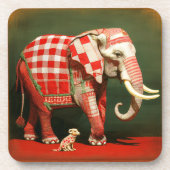 Pink Elephant And Polka Dot Chihuahua              コースター (正面)