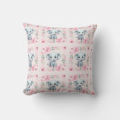 Pink Elephant Throw Pillow クッション (正面)